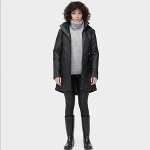 UGG Australia Rylie Hooded Rain Jacket Black Waterproof